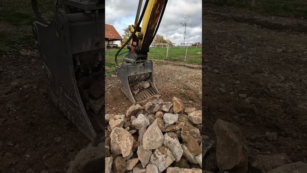 Crush bucket at it again #excavator #yanmar #crusher