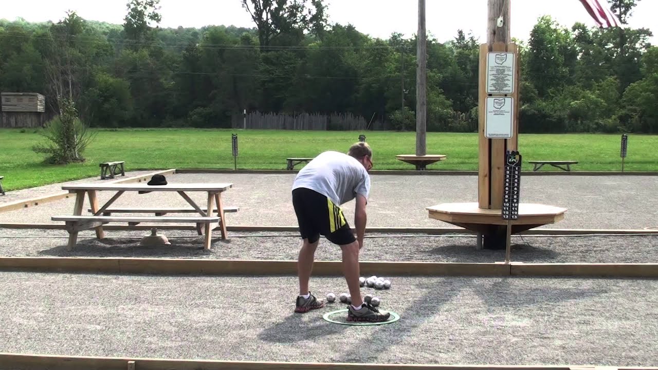 Bo Shooting from 7 meters at Zanesfield Petanque Club