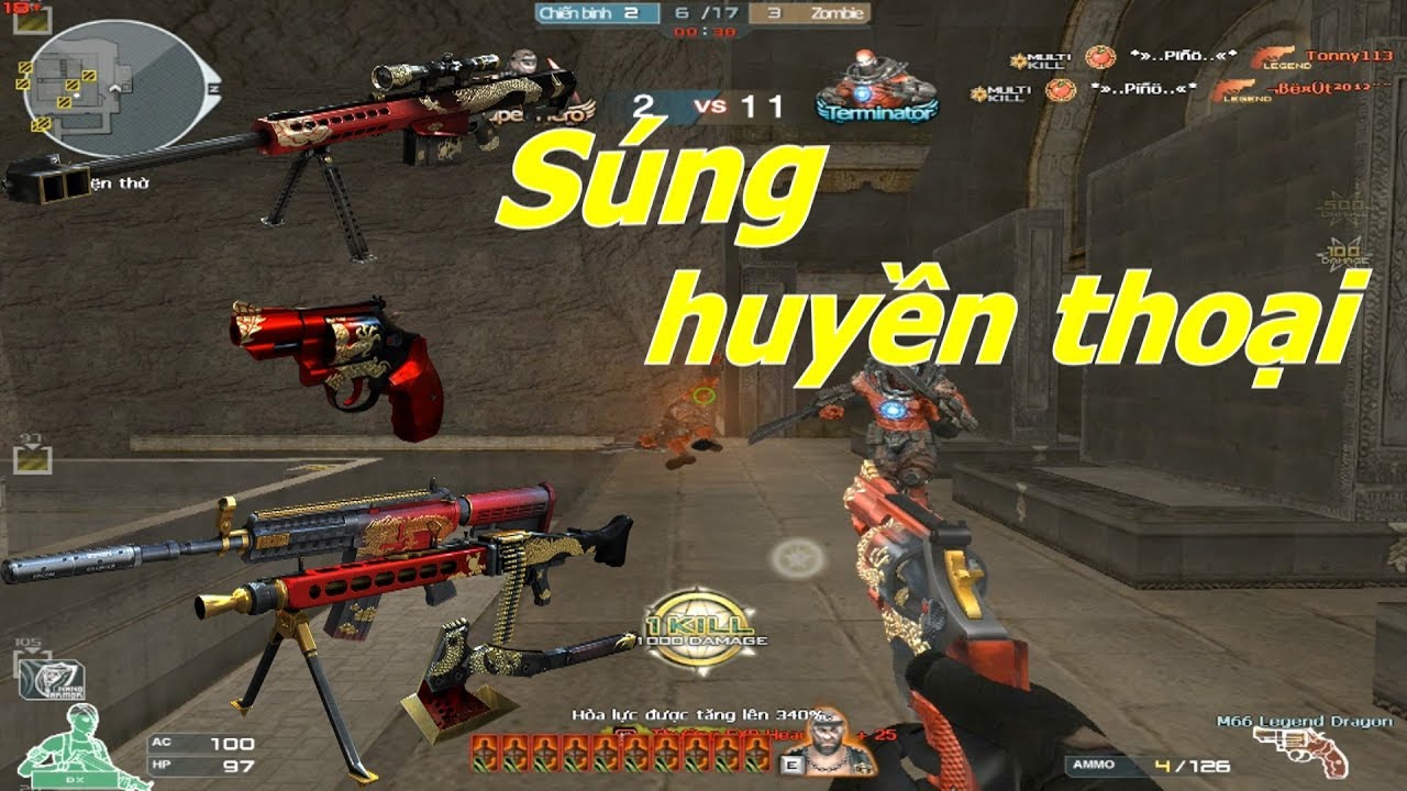[ B&igrave;nh Luận CF ] TOP 4 khẩu s&uacute;ng Legend Dragon - Tiền Zombie v4