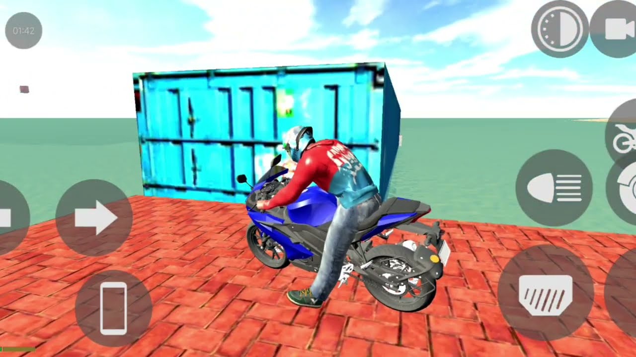 Yamaha R15 Stunt Challenge 😱 पानी के ऊपर खतरनाक ट्रैक | R15 Bike Game Gameplay INDIAN BIKE DRAWING 