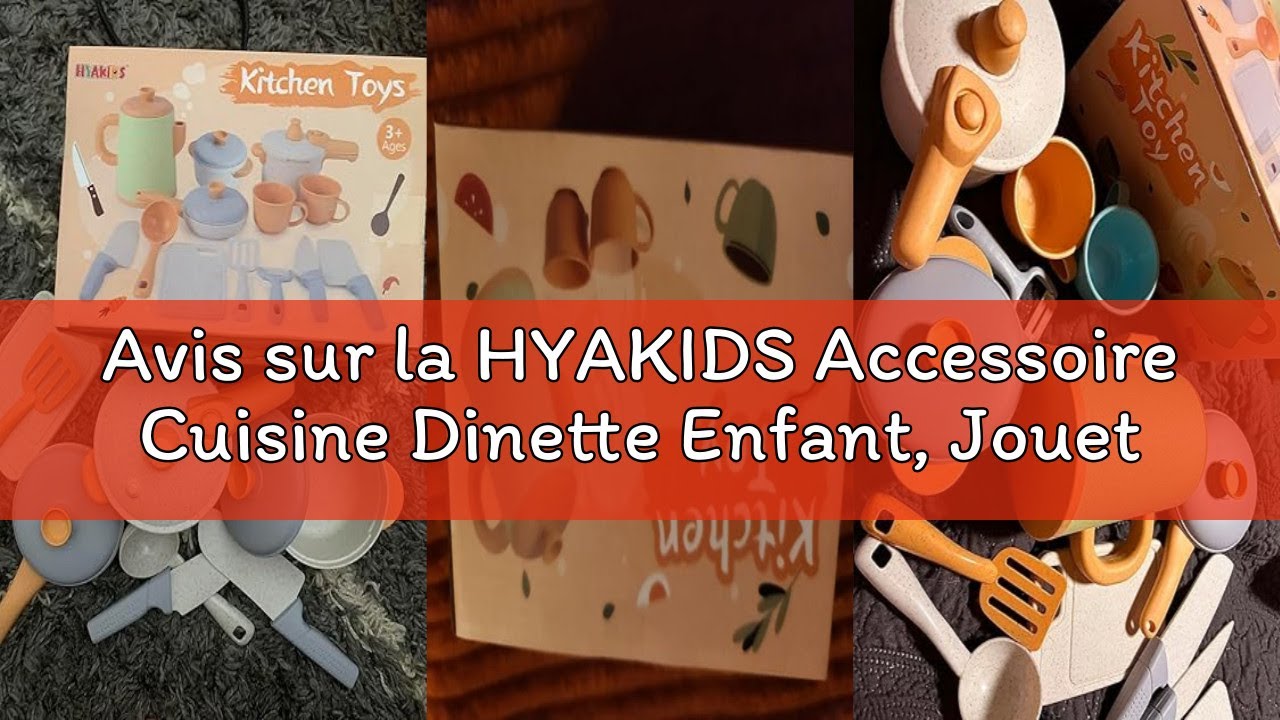 Avis sur la HYAKIDS Accessoire Cuisine Dinette Enfant, Jouet Cuisine Enfant avec Casseroles et Poêle