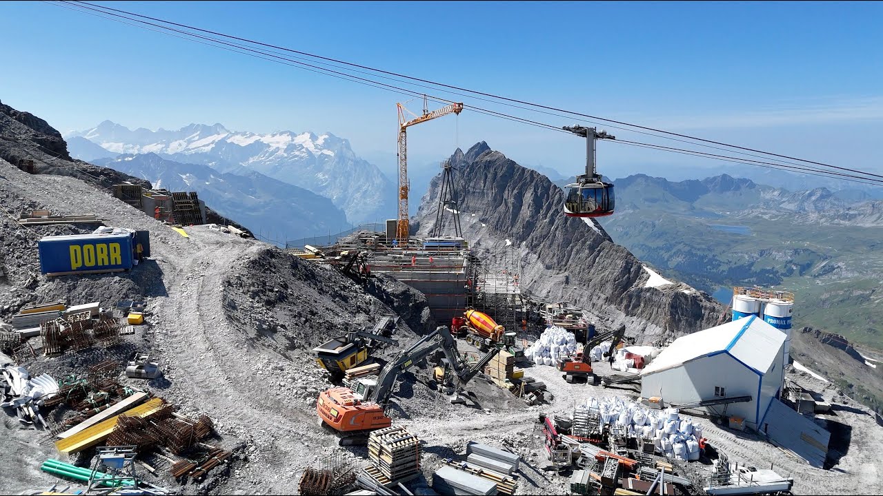 1 Tag auf der Gletscherbaustelle Titlis 🇨🇭🏔️🇨🇭