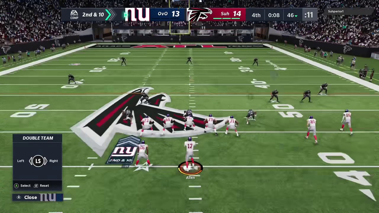Sick madden end game glitch play to win with 0 seconds