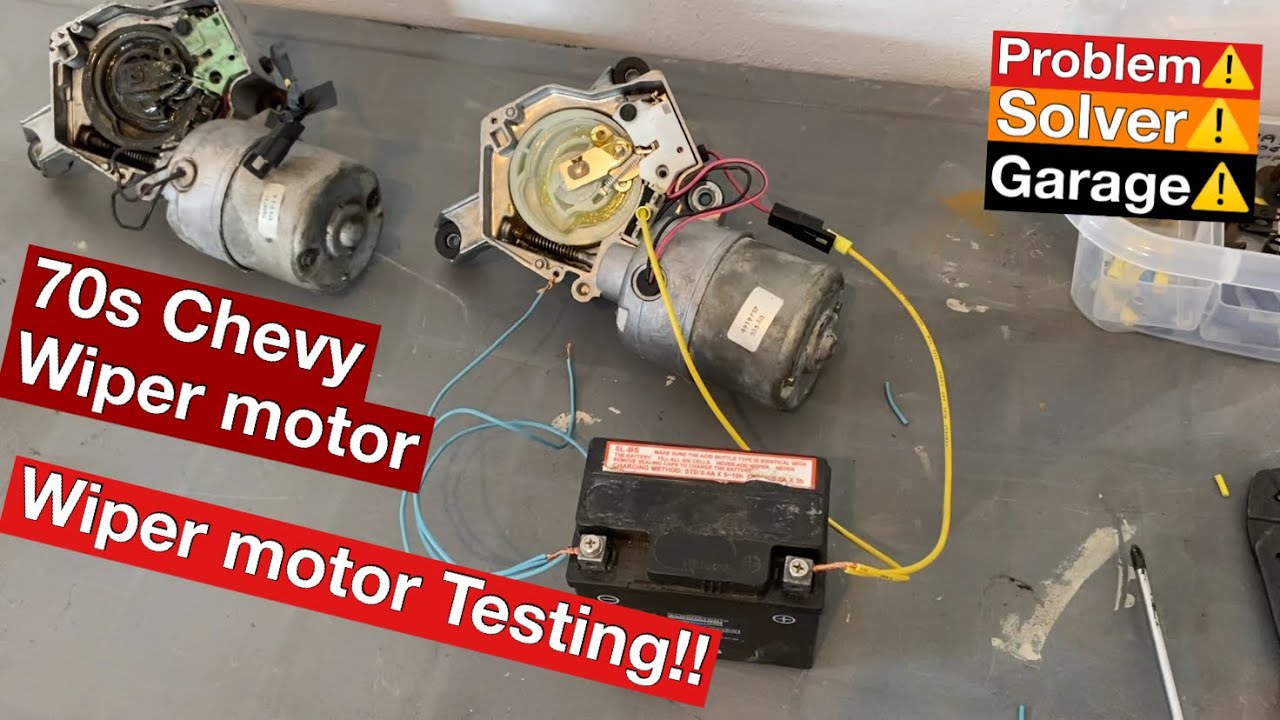 How to test a Chevy windshield wiper motor (Corvette C3) 3 prong GM windshield wiper motor, 60s 70s
