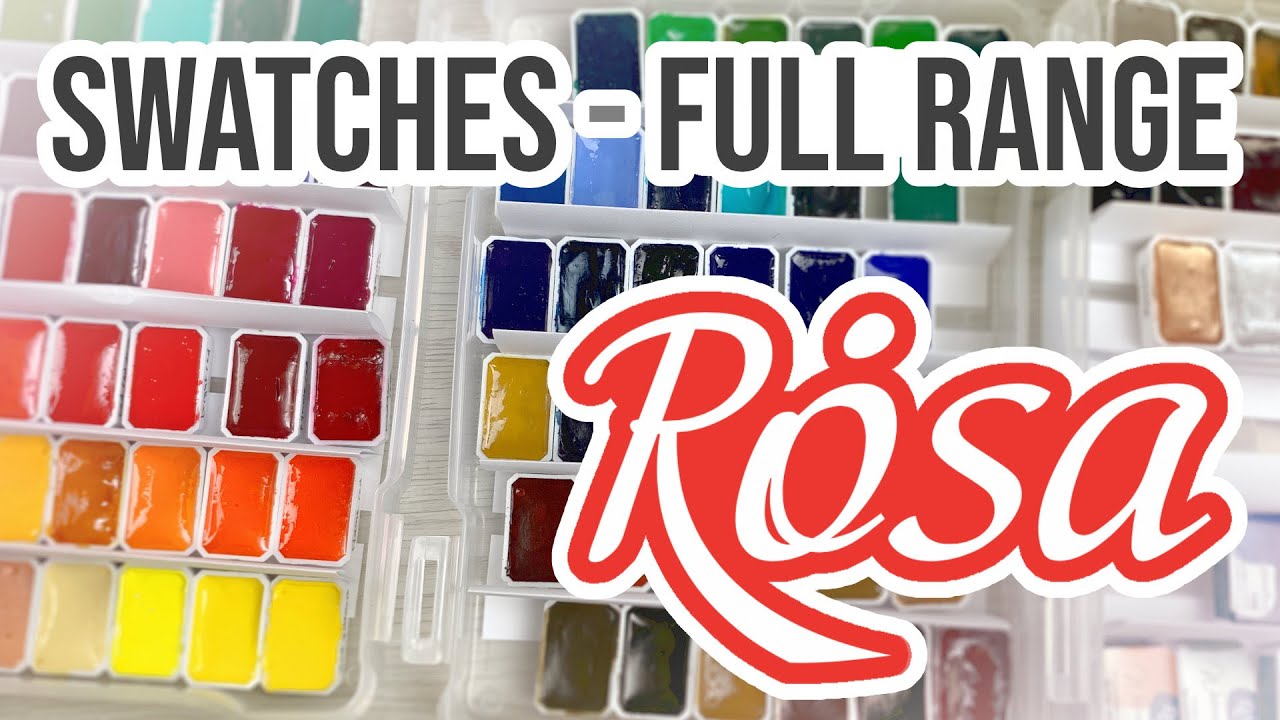 FULL RANGE Swatching Rosa Gallery Watercolors - 90 Colors w/ Timestamps 🎨