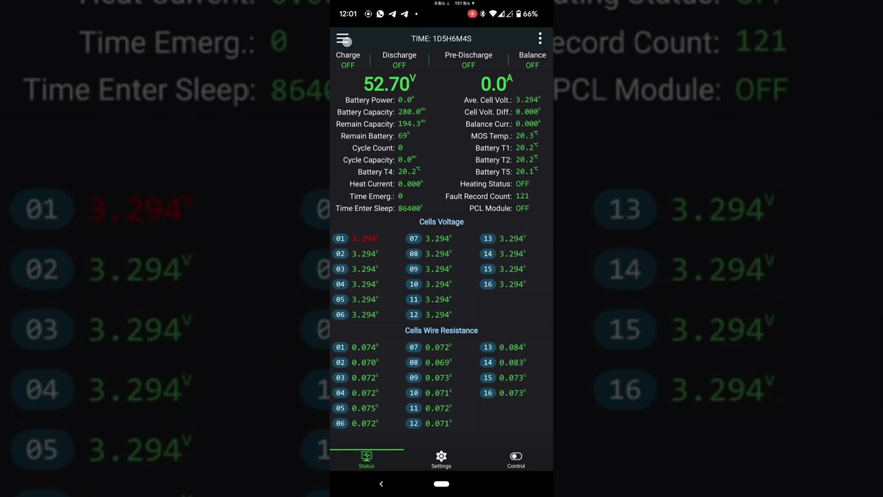 JK Communication BMS issues with SOC 100% lower than 3.55V causing settings reset