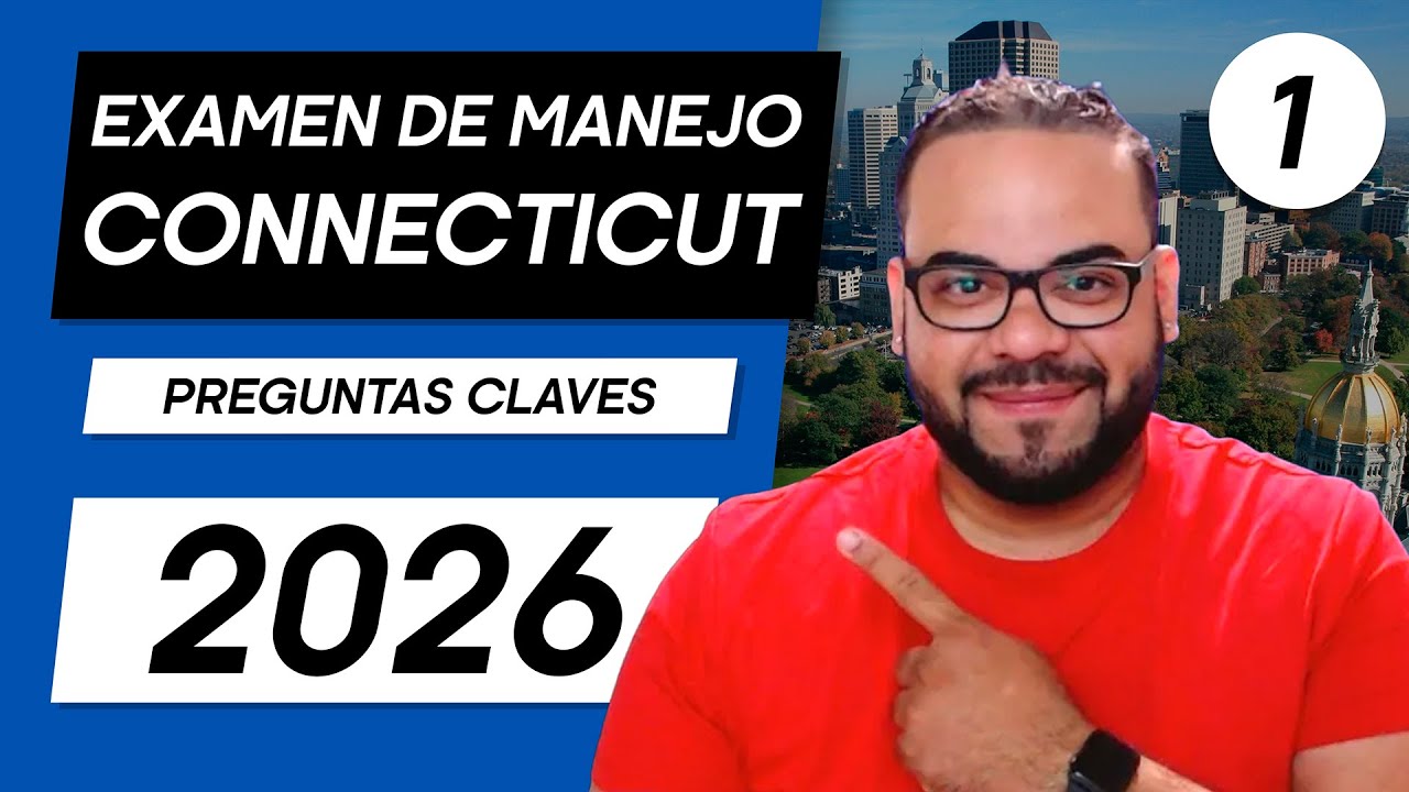 TOMANDO EL EXAMEN TEÓRICO DE CONNECTICUT 2026 I PREGUNTAS QUE MAS SALEN USA #1