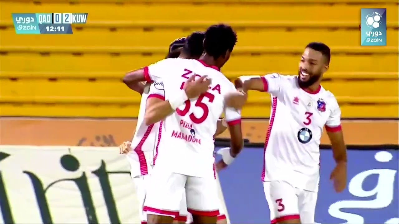 أهداف مباراة القادسية والكويت في الجولة التاسعة من مجموعة البطولة في دوري زين الممتاز