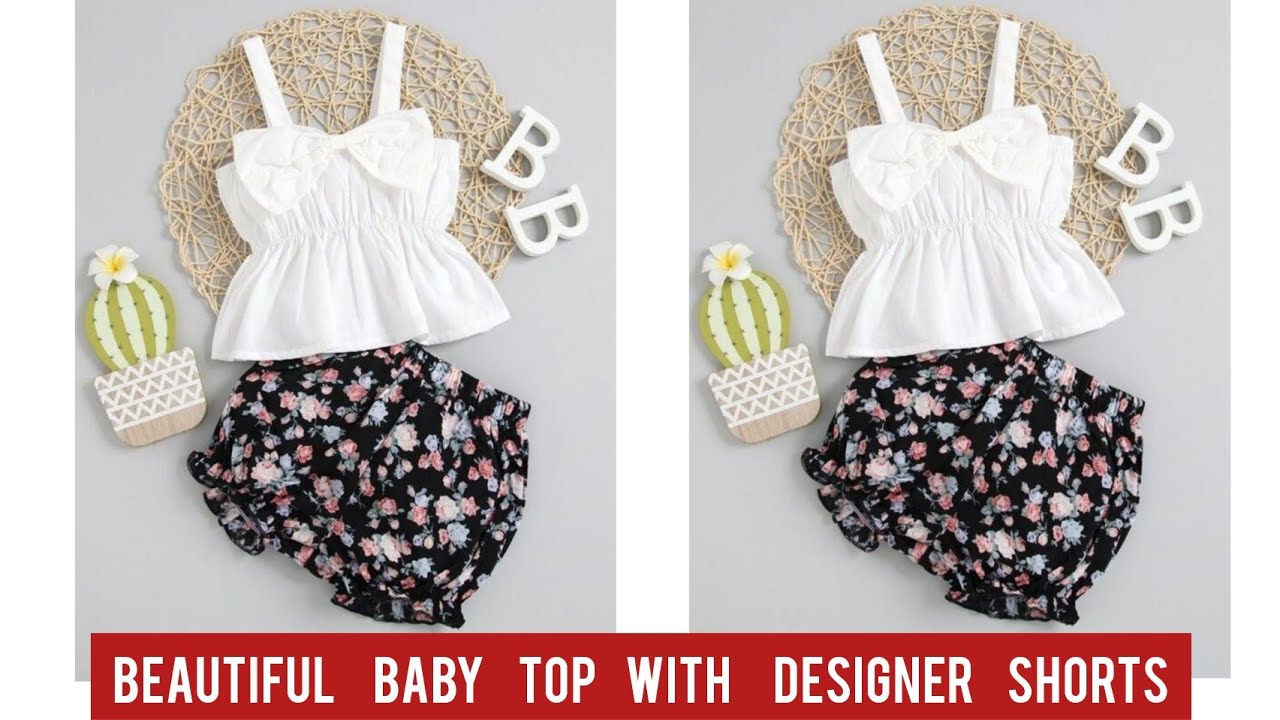 Beautiful Baby Top with Designer Shorts Cutting and Stitching/Baby Dress Design