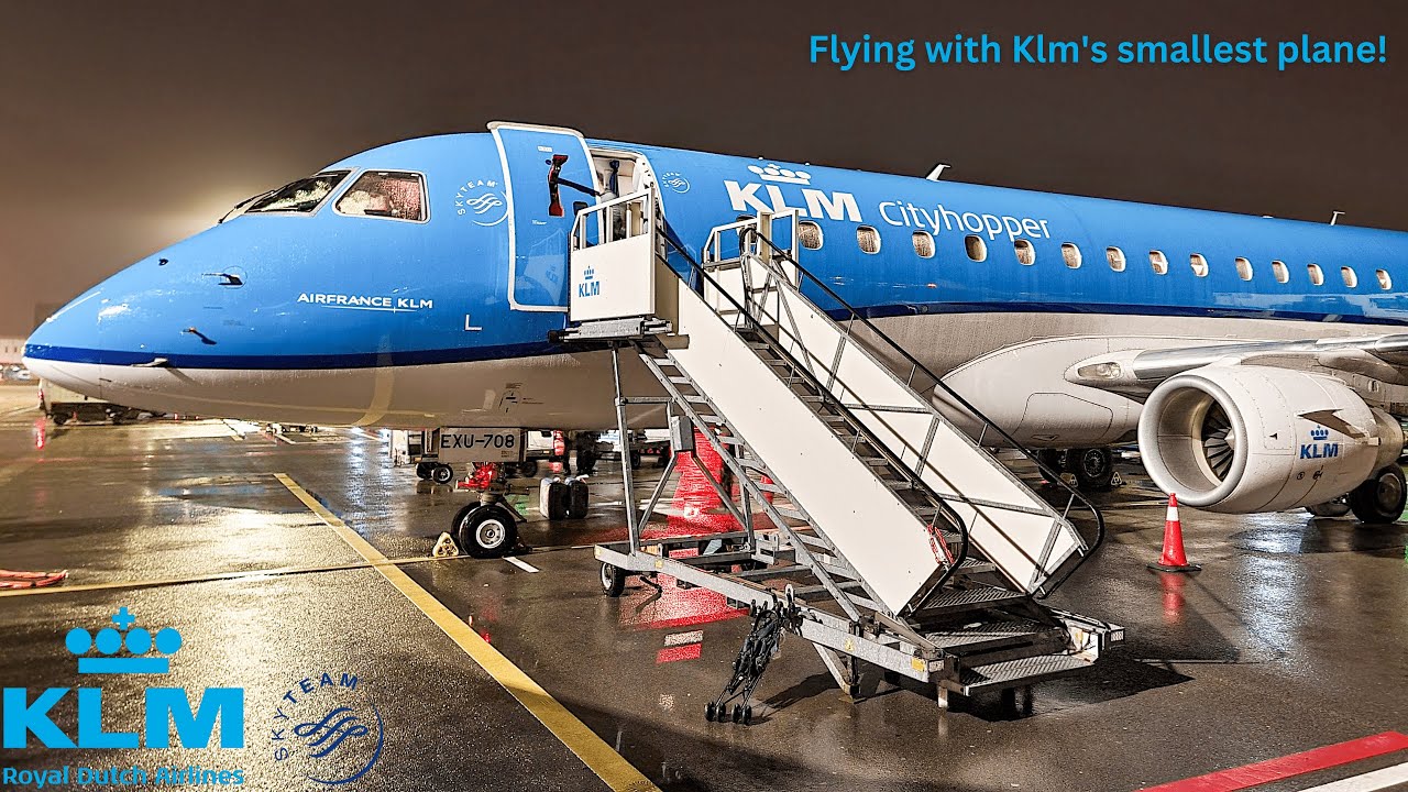 TRIP REPORT / Klm's smallest plane! / Nuremberg to Amsterdam / Klm Embraer E175