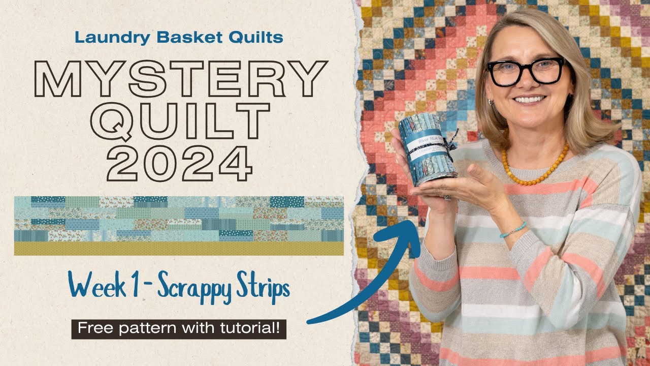 Простое и лёгкое руководство по лоскутному шитью в стиле квилта — Mystery Quilt 2024 — Неделя 1, ...