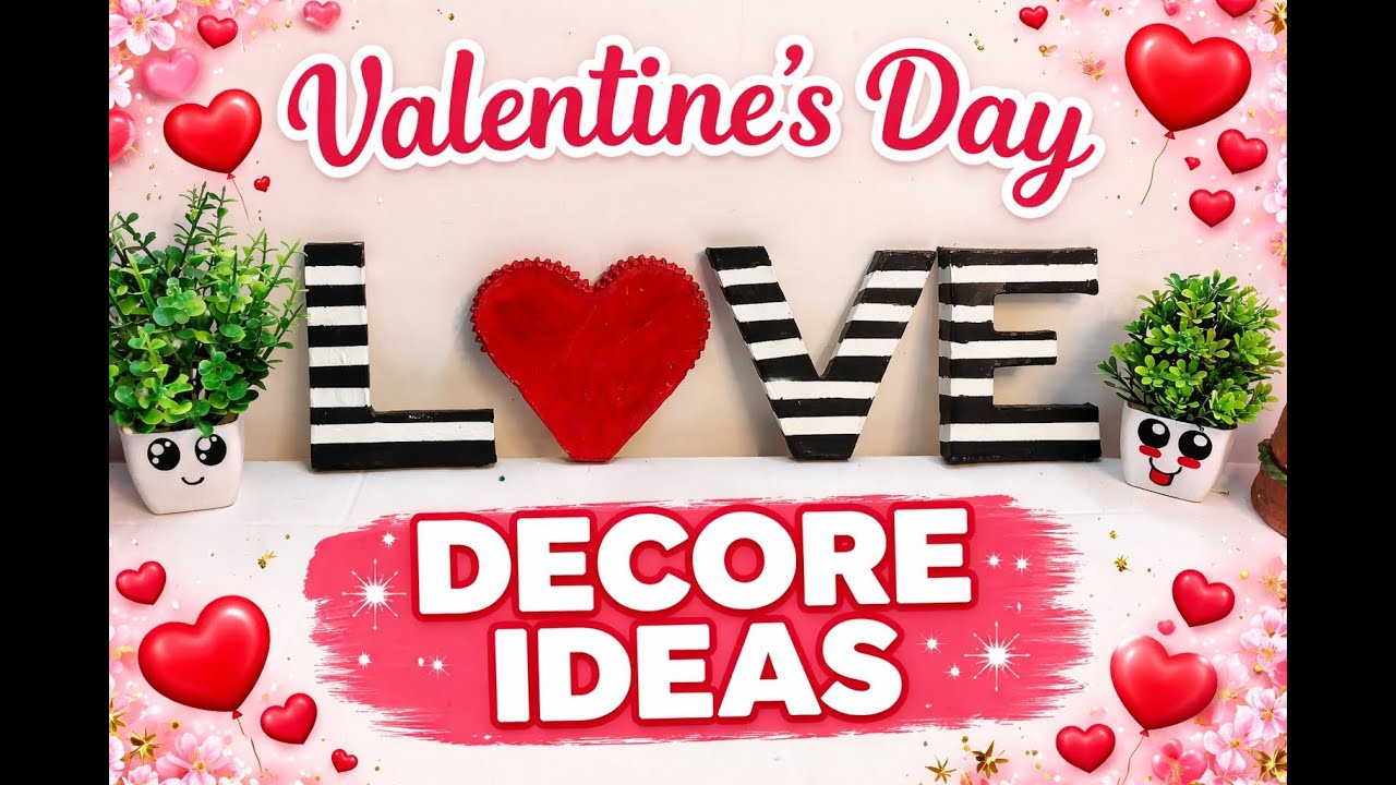 Beautiful Valentine DECORE made with cement | Easy & Budget friendly