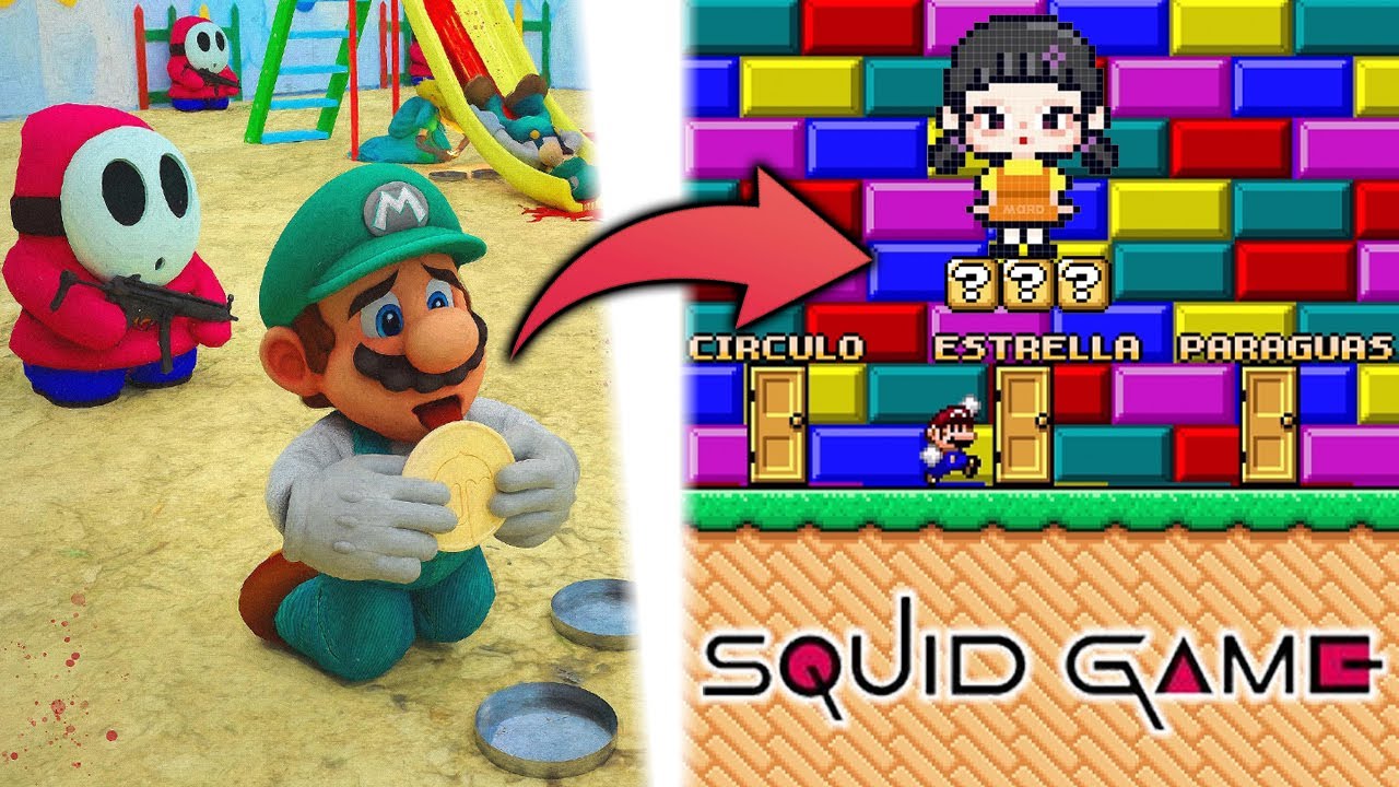 Recrearon Los Juegos del Calamar en Super Mario 4 Jugadores 😮