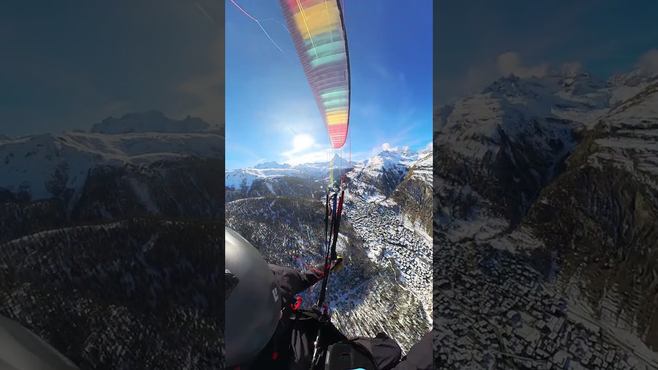 Zermatt Winter paragliding