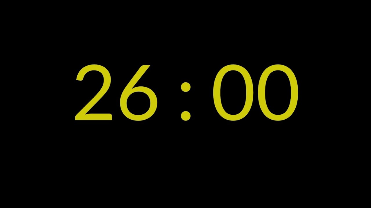 26 Minute Countup Timer - yellow 