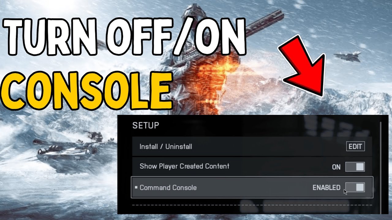 Battlefield 6: как включить/выключить консоль