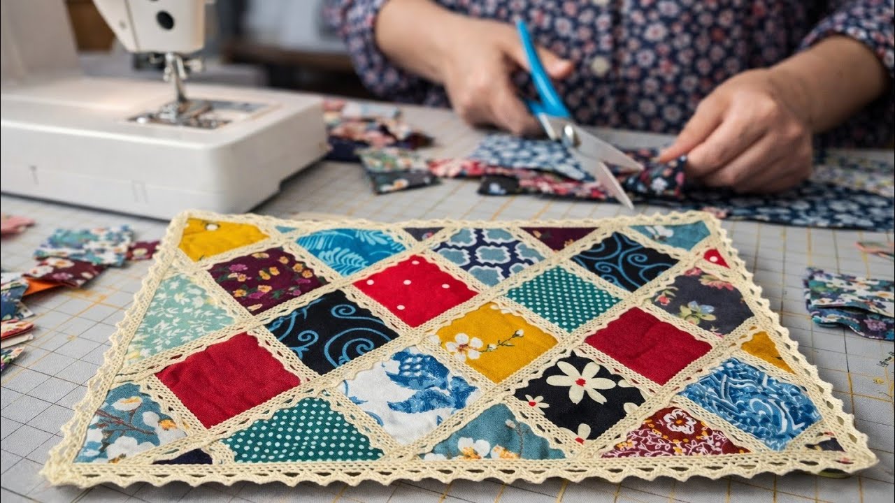 Amazing sewing project with discarded fabrics/sewing idea, DIY sewing#craft 
