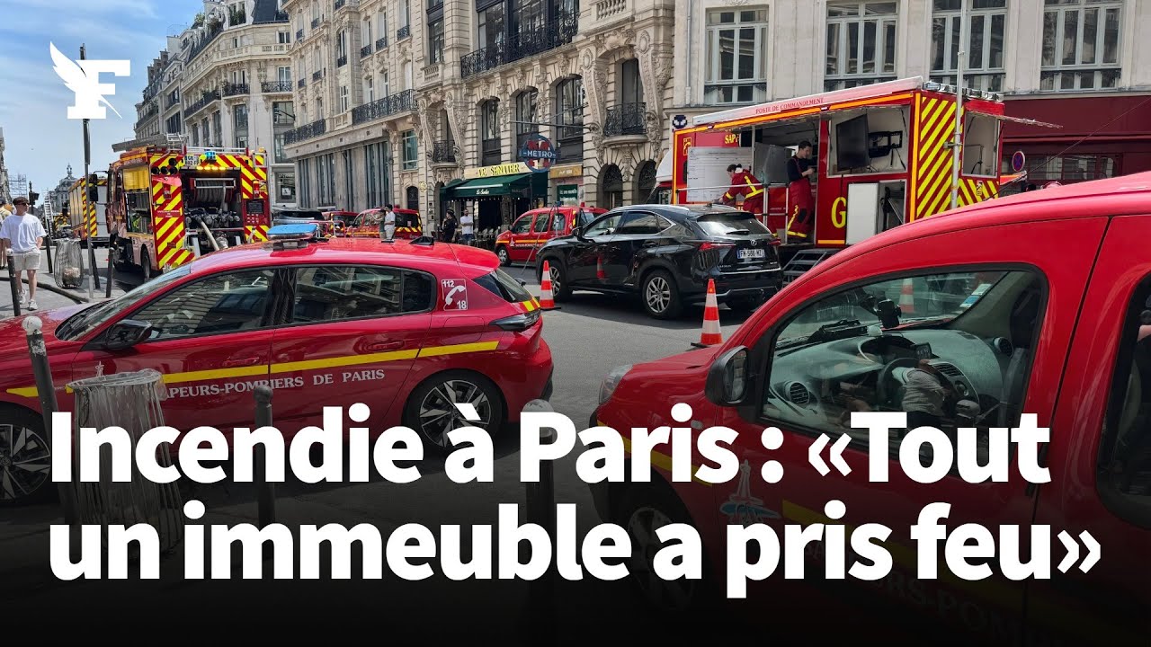 Un grave incendie en cours dans un immeuble du 2e arrondissement à Paris