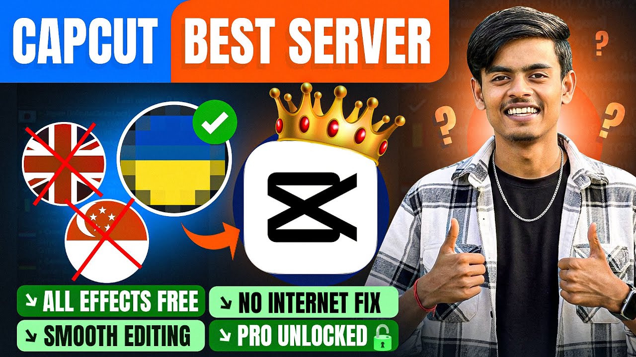 CapCut No Internet Problem Fix 2026 | Best Server + All Effects Unlocked Without VPN Hindi