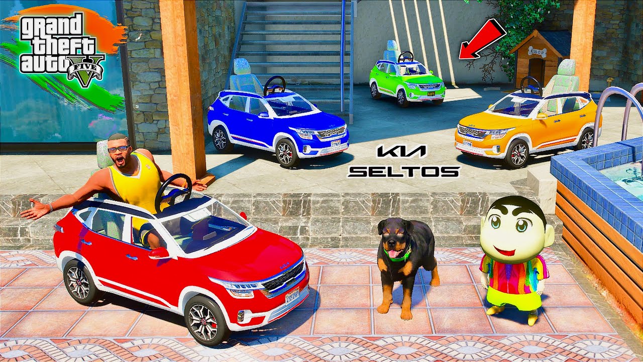 Franklin & Shinchan Buy Kia Seltos Toy Car in GTA 5 | JNK GAMER