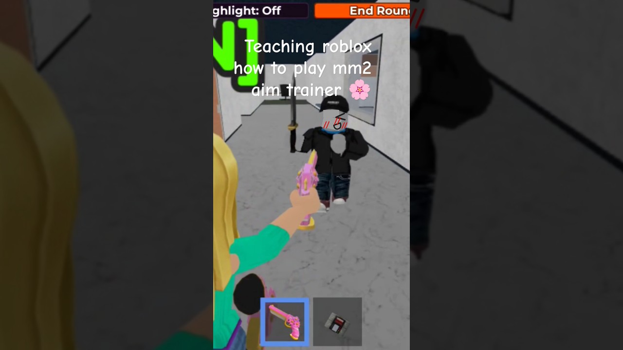 Teaching Roblox how to play mm2 aim trainer 