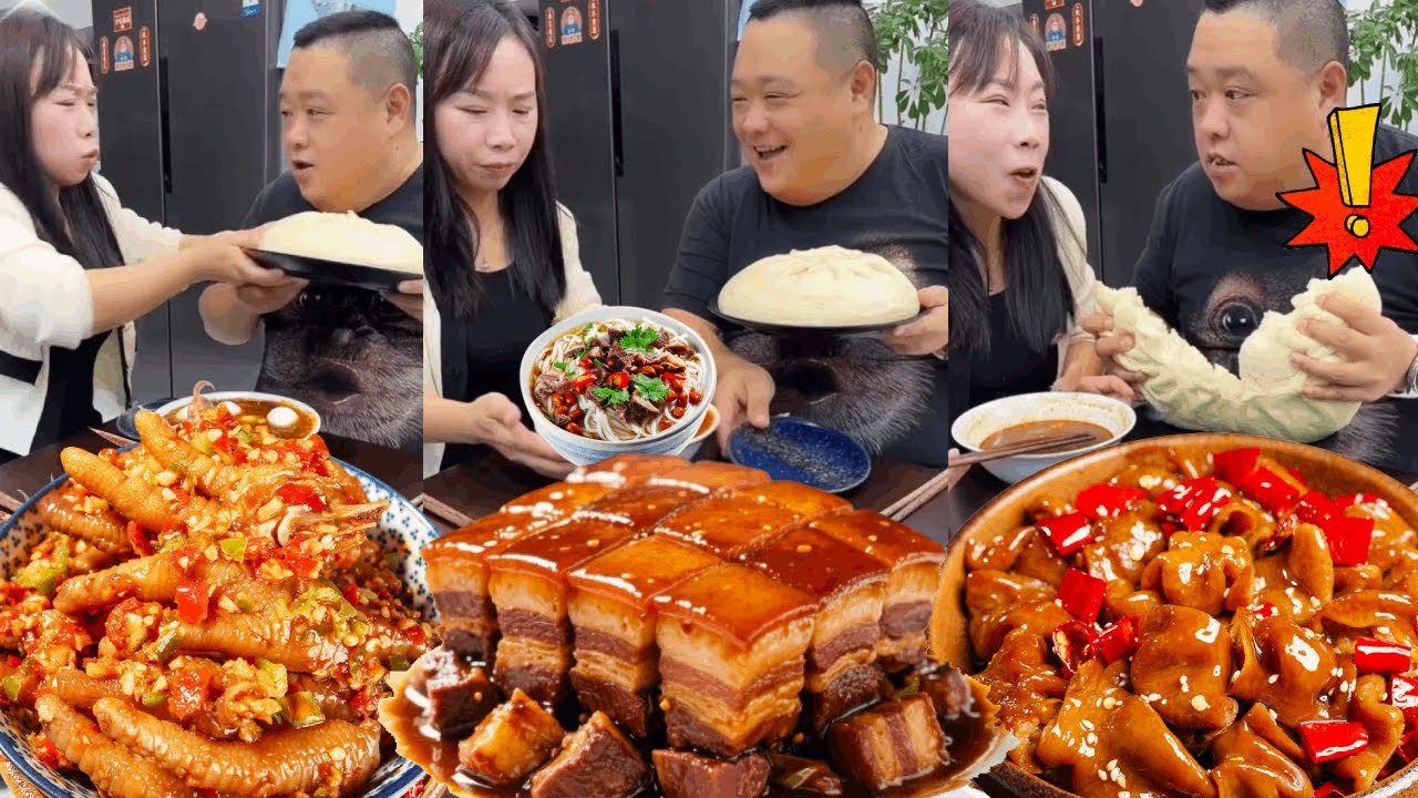 My foolish husband probably never imagined that the big steamed bun was filled with steamed bread.