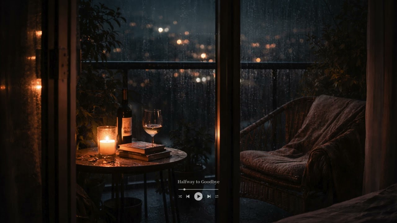 Halfway to Goodbye – Soft R&B for Quiet Nights | Late Night Rain & Calm Music
