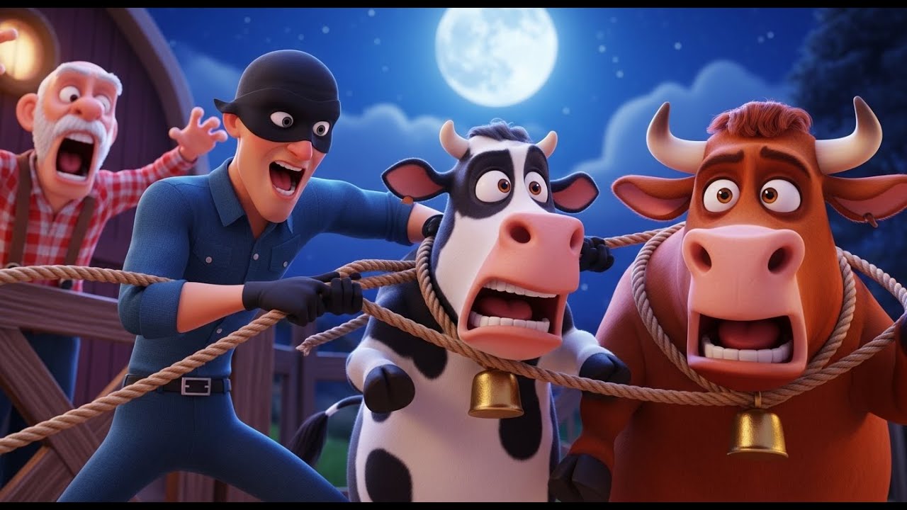 🐮 Cow & Bull in Trouble! Old MacDonald’s Rescue Adventure | Fun 3D Animation