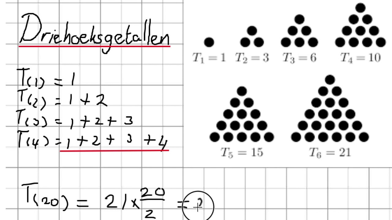 Driehoeksgetallen | Kennisbasisrekenen.nl | PABO Kennisbasistoets Rekenen