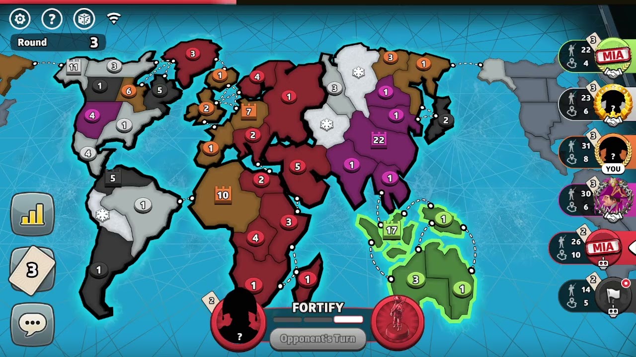 Risk Grandmaster plays progressive caps on the classic map!