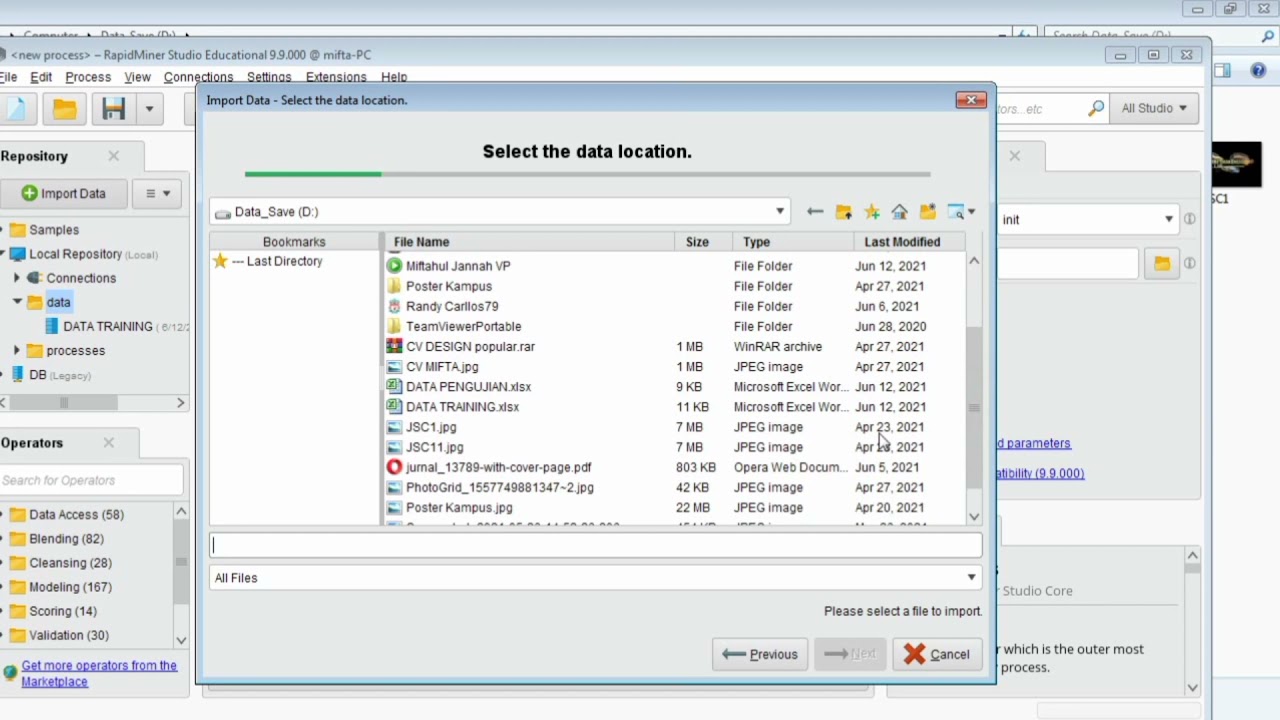 Belajar Aplikasi Data Mining 