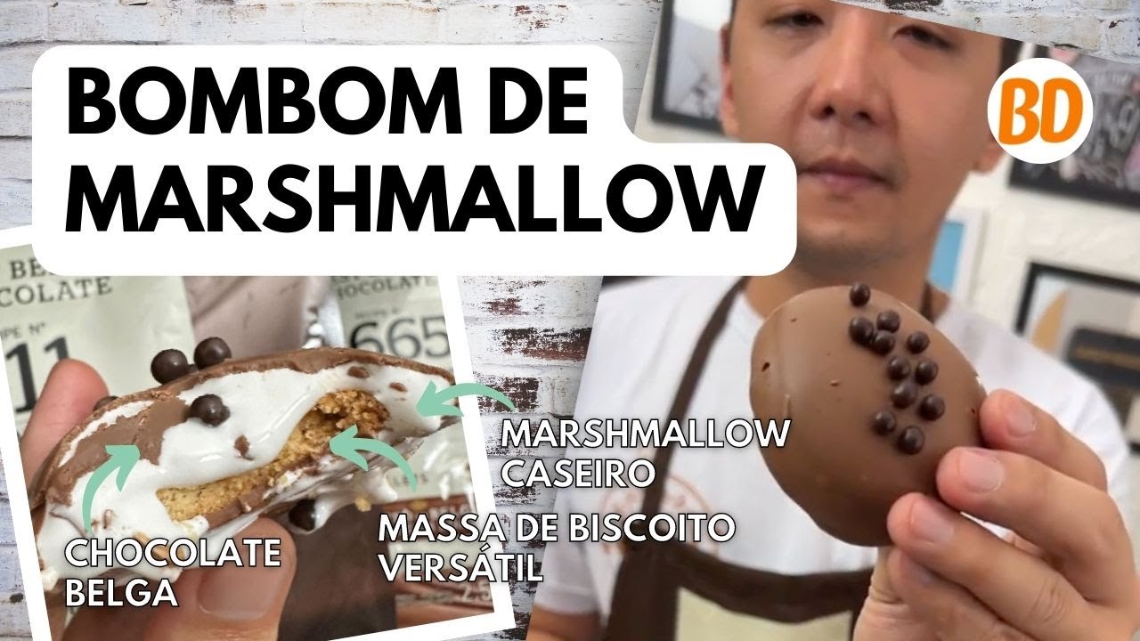 BOMBOM DE MARSHMALLOW | Como fazer a receita da famosa NHA BENTA com chocolate belga