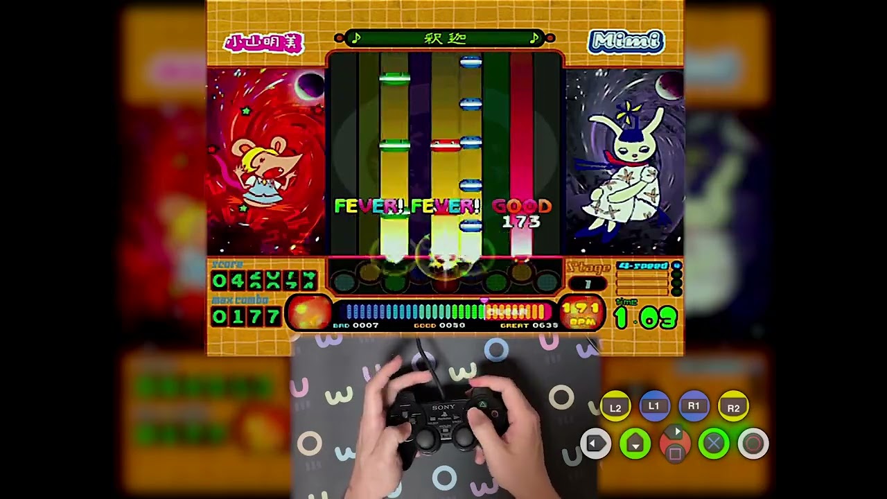 [pop'n] 釈迦 (EX) Clear with Dualshock2.