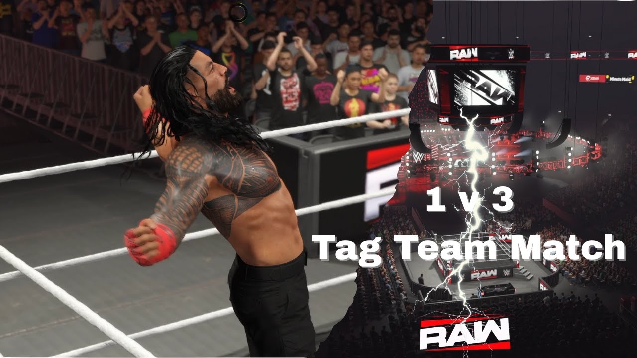 WWE 2K25: 1 V 3 TAG TEAM MATCH. CAN ROMAN WIN THIS BATTLE! @WWEGames 