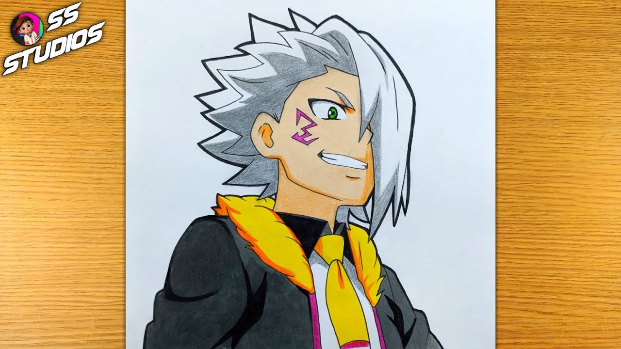 How To Draw Suoh Genji From Beyblade Burst - Step By Step Drawing