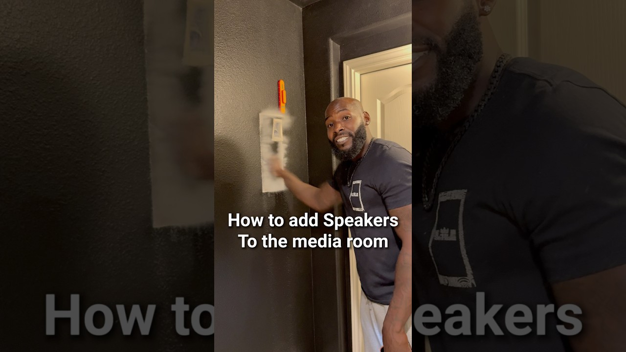 Media room speaker install #fyp #explore #howto #tiktok #shorts #reels #trending #audio #video #work