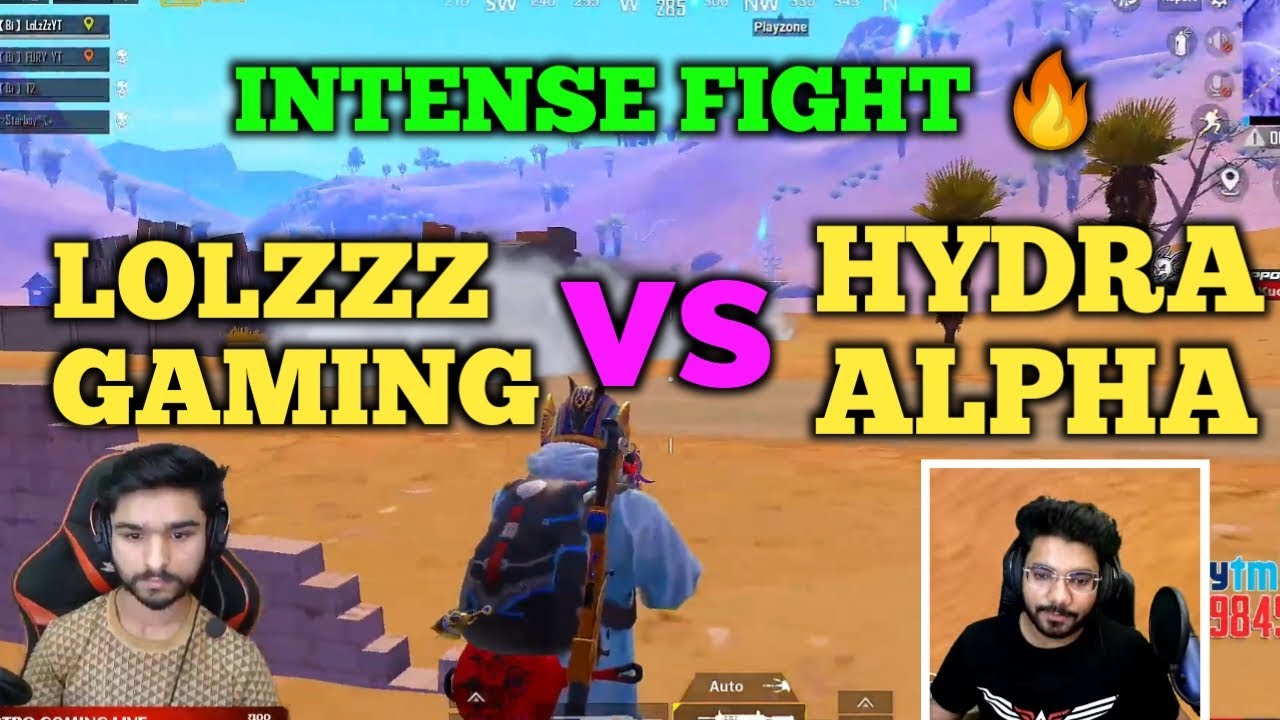 Lolzzz gaming vs Hydra alpha full intense fight for chicken dinner in last zone | Pubg emulator