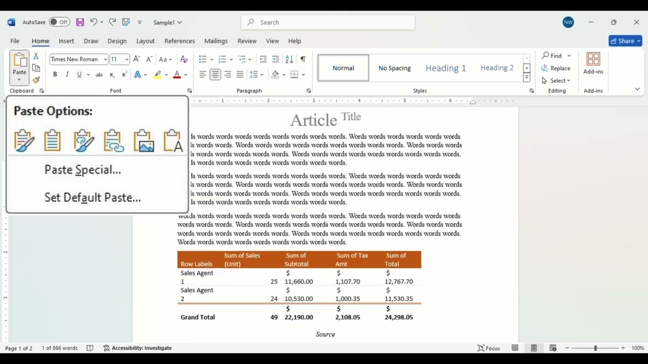 Aesthetic MS Word Functions (Columns, Header/Footer, Layout/Size/Insert Image and Hyperlinks).