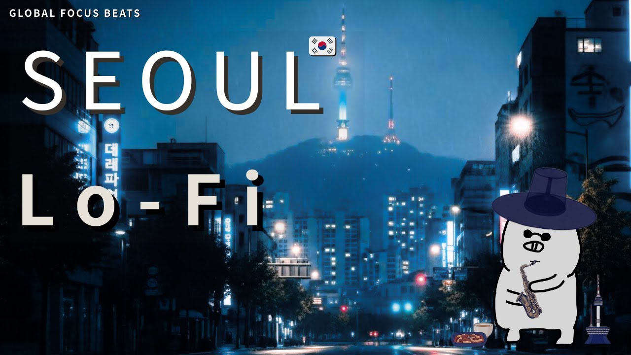 Minimal Lofi: Seoul Night Rain | Deep Work & Study Music (2Hour+)