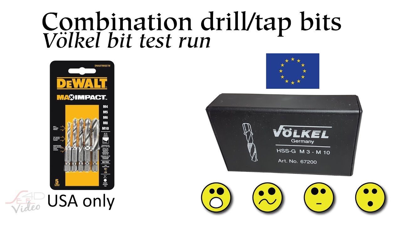 Combination drill/tap bits- V&ouml;lkel bit test run, part 1a