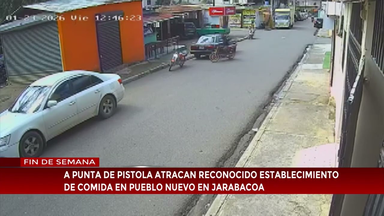 A punta de pistola atracan reconocido establecimiento de comida en Pueblo Nuevo en Jarabacoa