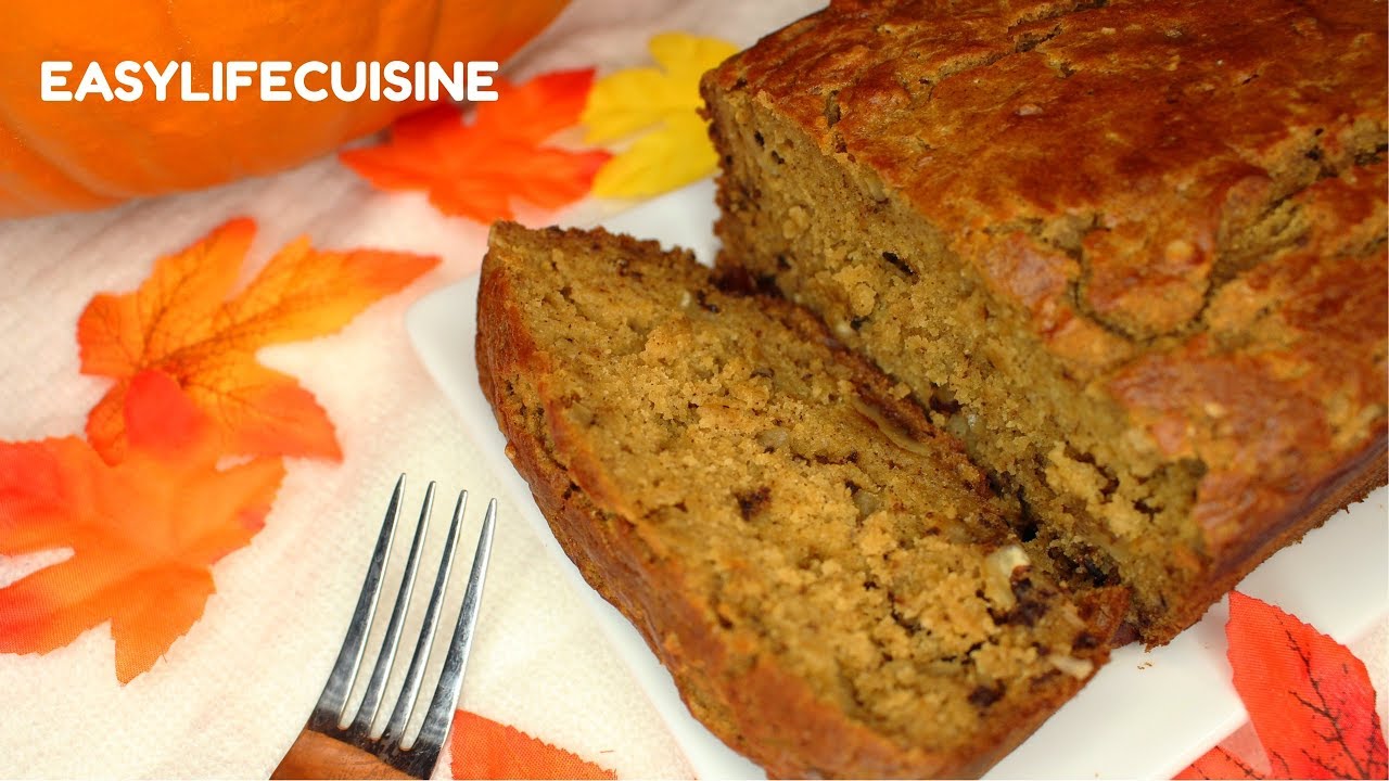 Super moist Pumpkin Bread with walnut/how to make easy baking/by: easylifecuisine