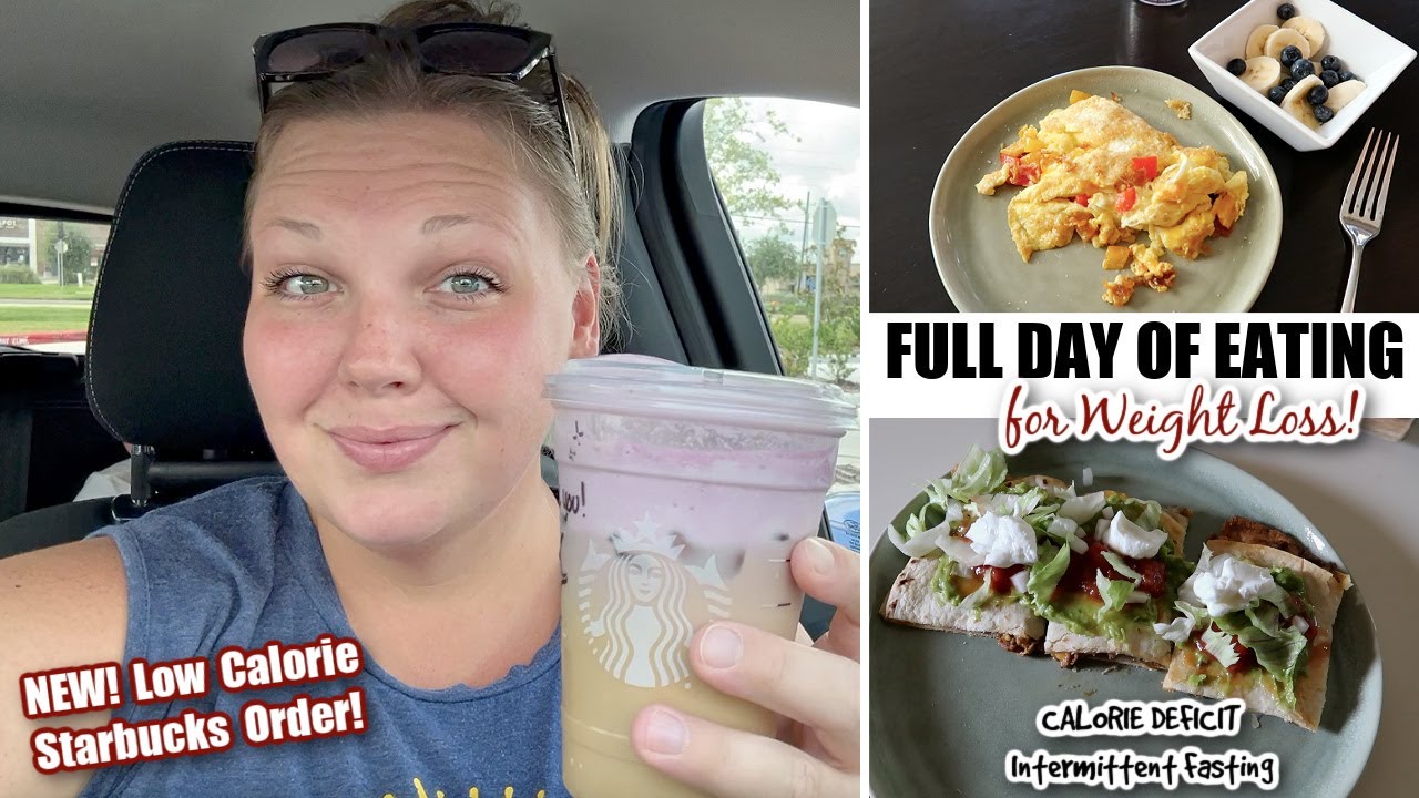 FULL DAY OF EATING for WEIGHT LOSS! Natural Weight Loss Journey DOWN 75LBS! NEW FAV Starbucks Drink!