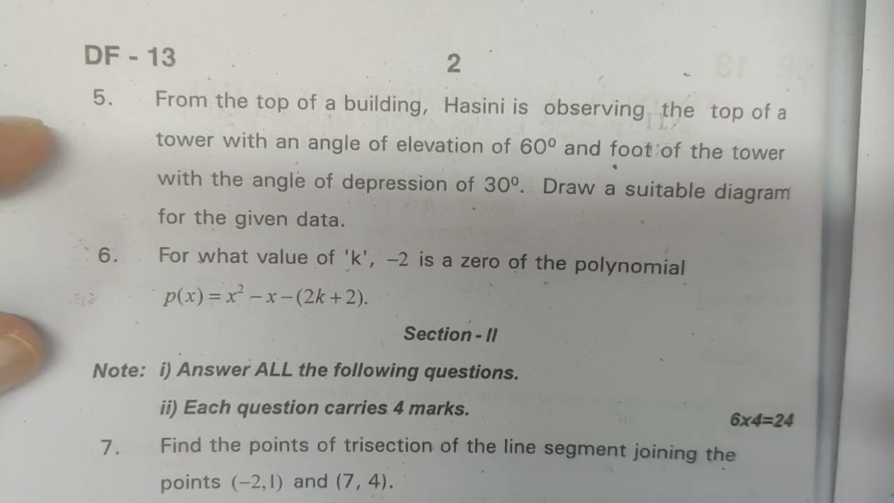 10th Class MATHS | PRE-FINAL QUESTION PAPER | BEFORE THE EXAMS