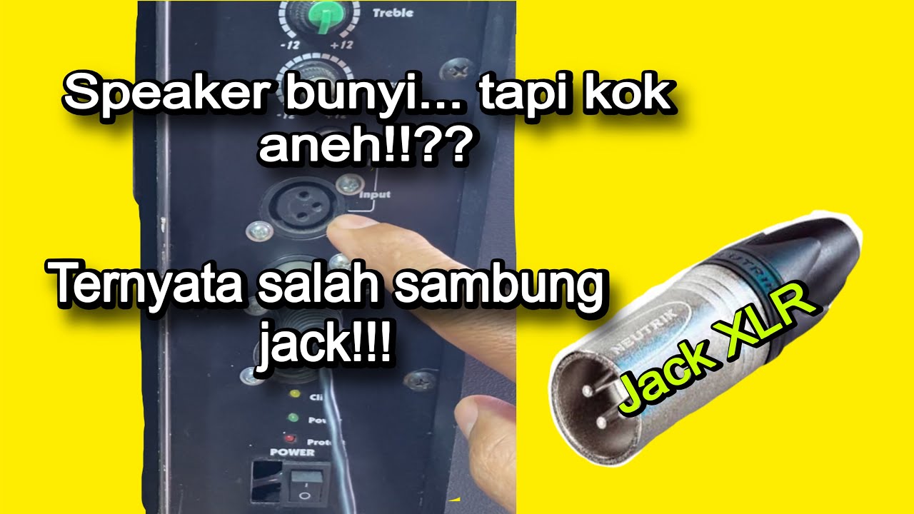 Speaker Aktif Suara Aneh? Ternyata Salah Sambung Jack XLR