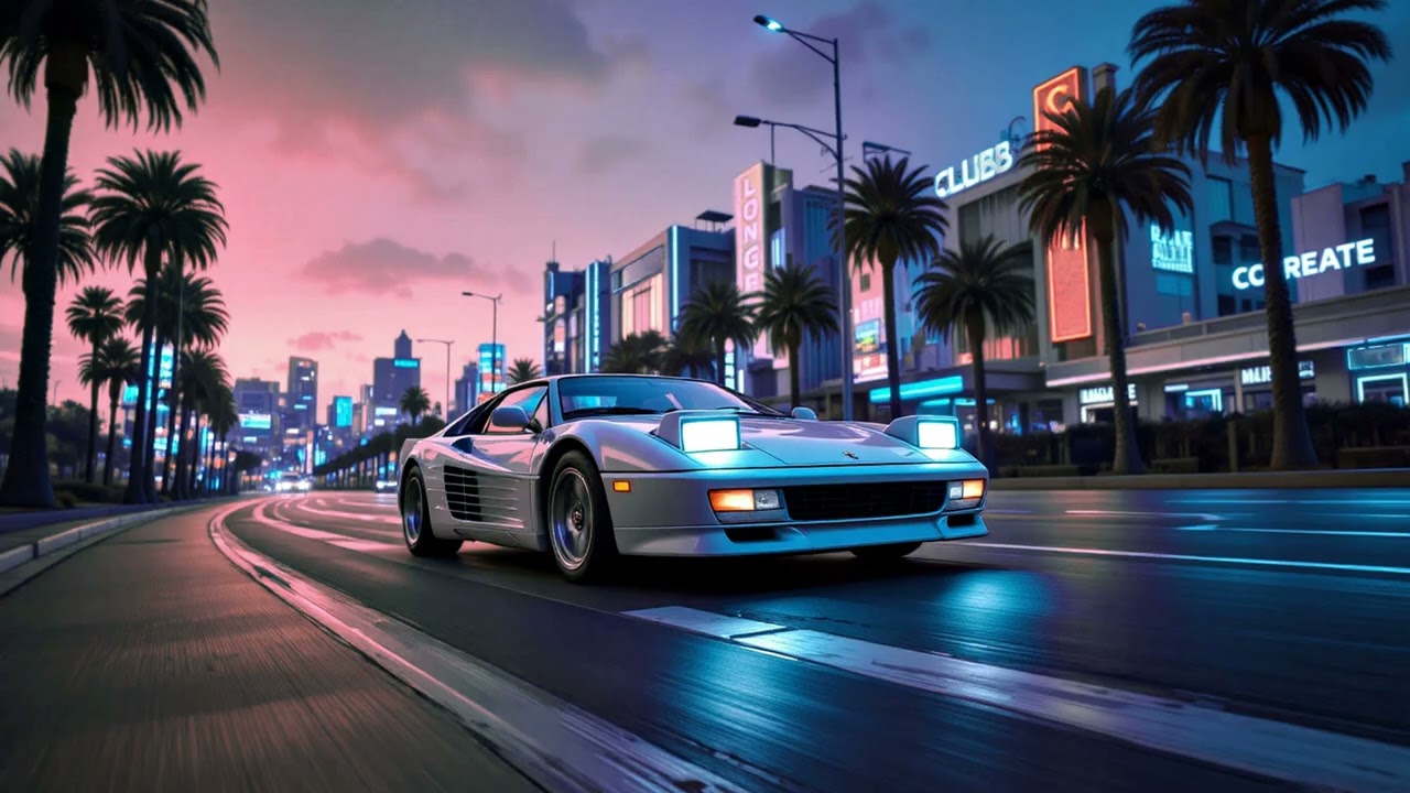 80s Late Night Drive [ Synthwave - Retrowave - Electro - Dance Music Mix ]