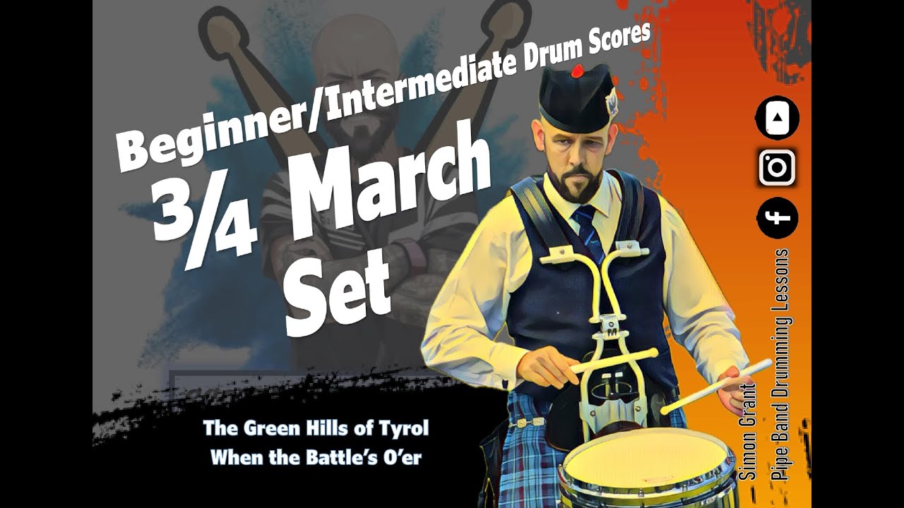 🥁The Green Hills and the Battle's O'er with Chanter - Scottish Snare Drumming🥁