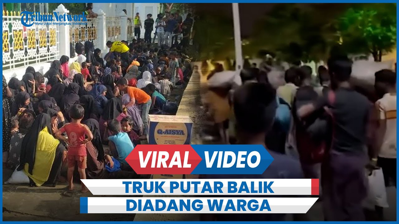 Diadang Warga, Truk 135 Pengungsi Rohingya Putar Balik ke Kantor Gubernur Aceh