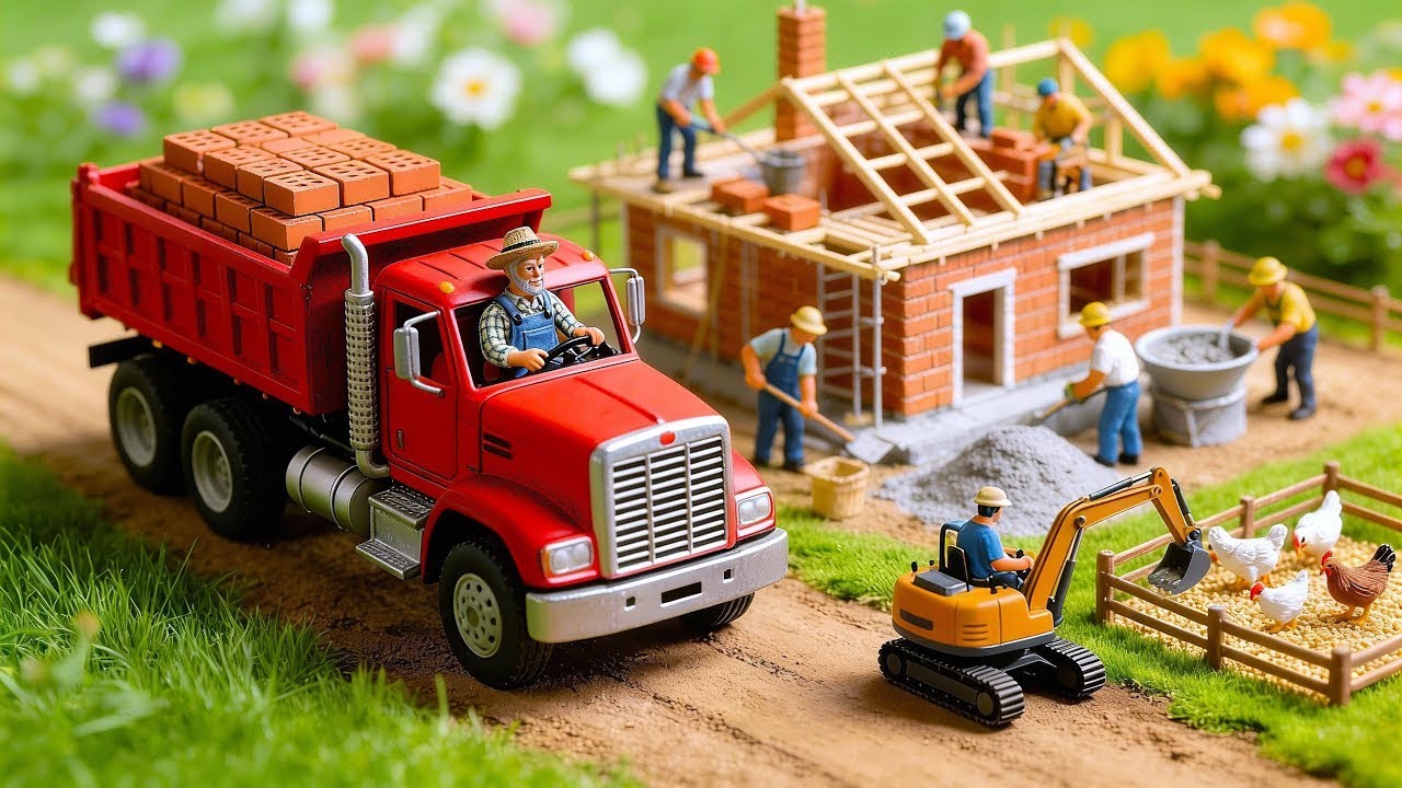 Miniature Construction: A Brake Failure Destroys the Farm Barn & the Full Repair Process