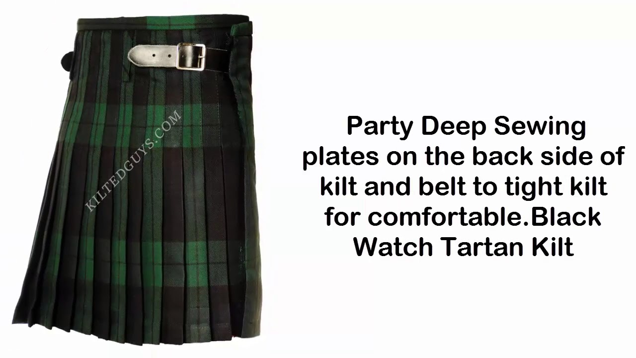 Party Polyviscose Black Watch Tartan Kilt